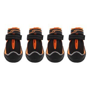 4pcs Dog Shoes, Waterproof Anti-Slip Dog Shoes, Dog Boots Paw Protectors Black